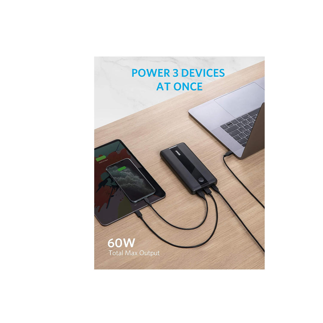 Anker Portable Charger, PowerCore III Elite 19200 60W Power Bank Bundle with 65W PD Wall Charger in Qatar Anker Portable Charger, PowerCore III Elite 19200 60W Power Bank Bundle with 65W PD Wall Charger in Qatar